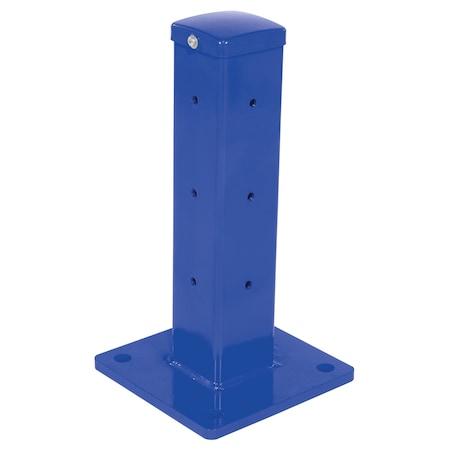 Vestil Rigid Tube Post 18 In Bolt-On Style Blue GR-F2R-DI-TP18-BU